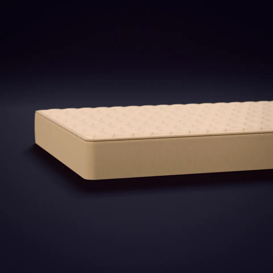 Illustration of a foam mattress — not a product photo