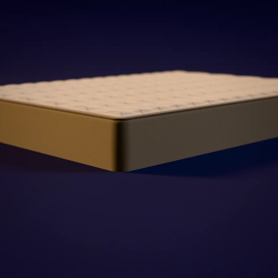 Illustration of a foam mattress — not a product photo