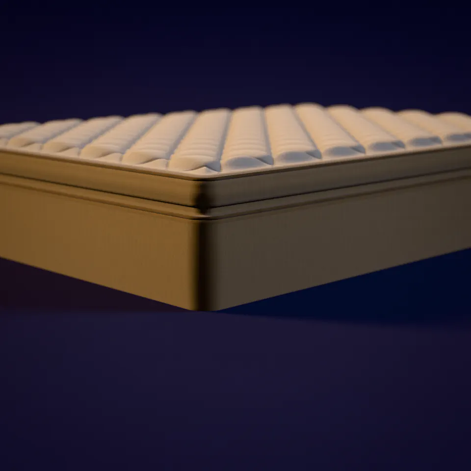 Illustration of an innerspring mattress — not a product photo