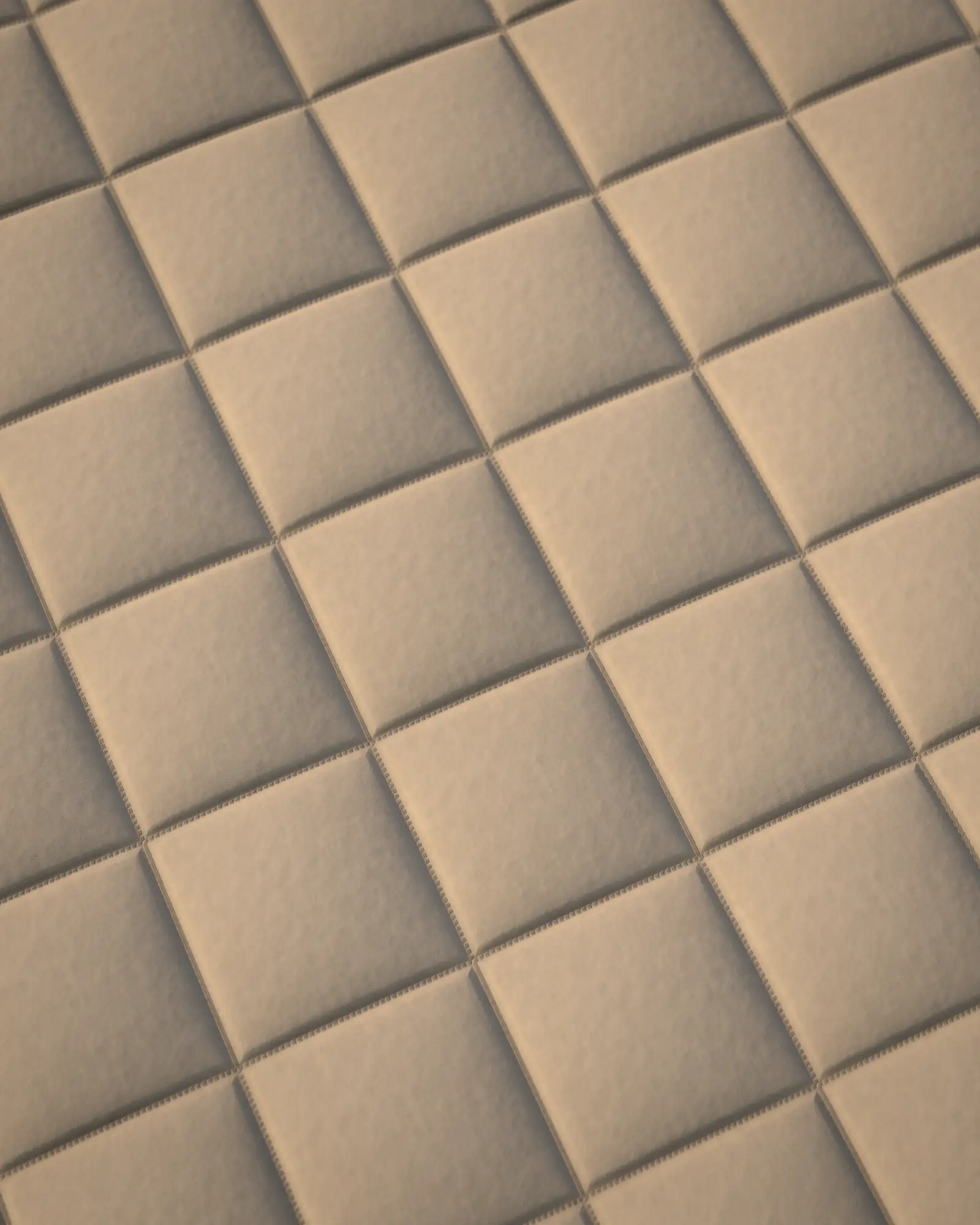 Illustration: close-up of a hybrid mattress's cover, edge and bedding — rendered artwork, not a product photo